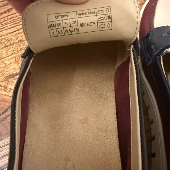 Vionic Uptown Loafer Leather Cherry Jubilee Multicolor Size 8 Packable Like New - Picture 9 of 13